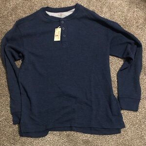RedHead Men's Dark Blue Long Sleeve Henley